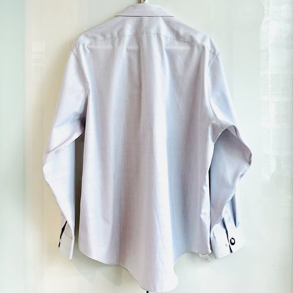 Calvin Klein Men's Shirt Slim-Fit Long Sleeve Non-Iron Button Up Size 18 34/35 - Picture 7 of 8